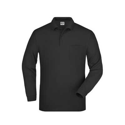 MENS LONG-SLEEVED POLO SHIRT WITH BREAST POCKET