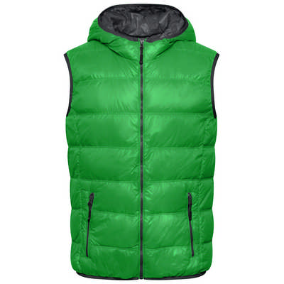 ULTRA LIGHT DOWN VEST WITH HOOD IN CASUAL STYLE