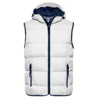 FASHIONABLE PADDED VEST WITH HOOD