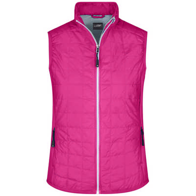 LIGHTLY PADDED VEST IN CASUAL MATERIAL MIX