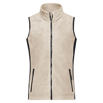 DURABLE FLEECE VEST IN MATERIAL MIX