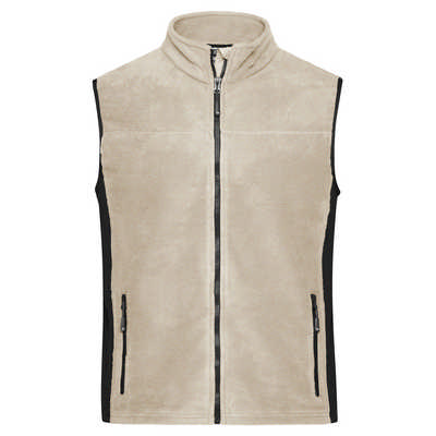 DURABLE FLEECE VEST IN MATERIAL MIX