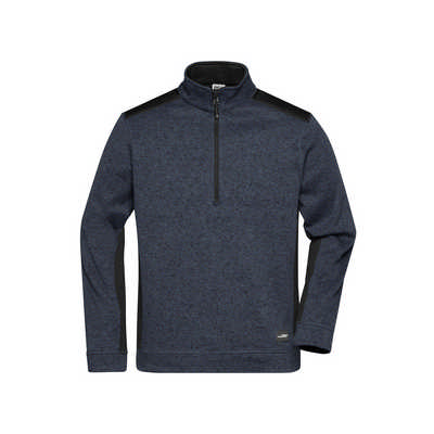 EASY-CARE KNITTED FLEECE TROYER IN MATERIAL MIX