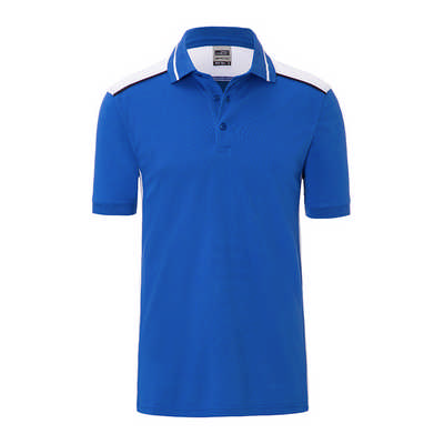 DURABLE, EASY CARE POLOSHIRT WITH CONTRASTING INSETS