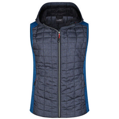 VEST IN STYLISH MATERIAL MIX