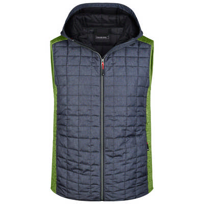 VEST IN STYLISH MATERIAL MIX