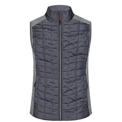 VEST IN STYLISH MATERIAL MIX