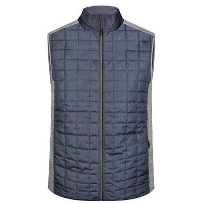 VEST IN STYLISH MATERIAL MIX