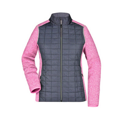 KNITTED FLEECE JACKET IN STYLISH MATERIAL MIX