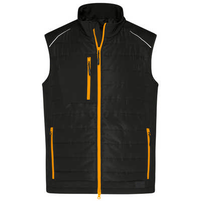 SOFTSHELL VEST OF ATTRACTIVE MIXED MATERIALS