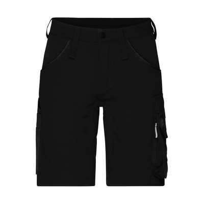 SPECIALIZED WORK SHORTS WITH SLIM PROFILE, WITH ELASTIC INSETS AND FUNCTIONAL DETAILS