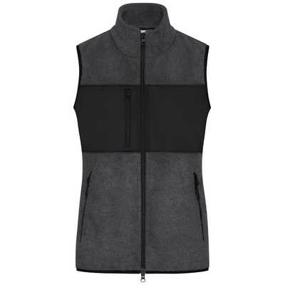 FLEECE VEST IN MIXED MATERIAL