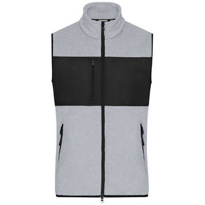 FLEECE VEST IN MIXED MATERIAL