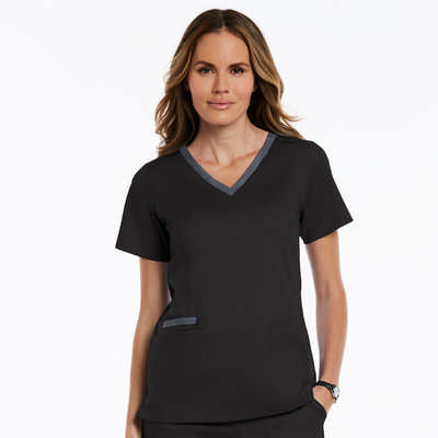 MATRIX - CONTRAST DOUBLE V - NECK TOP