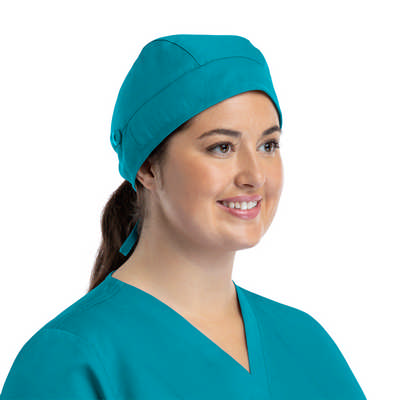 SCRUB CAP - UNISEX CAP WITH BUTTON