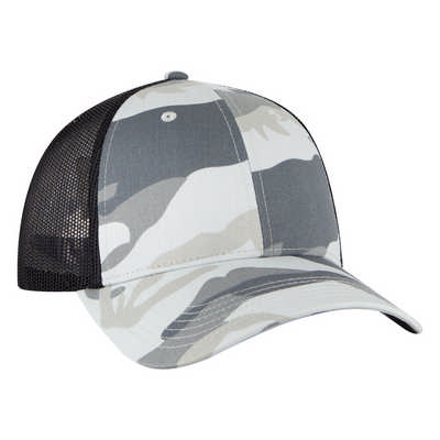 CAMOUFLAGE 6 PANEL COTTON TWILL LOW PROFILE MESH BACK TRUCKER CAP