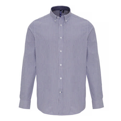 Premier Workwear Cotton-rich oxford stripes shirt