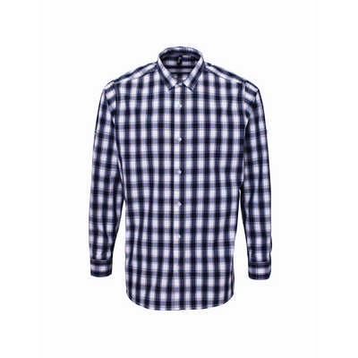 Premier Workwear Mulligan check cotton long sleeve shirt