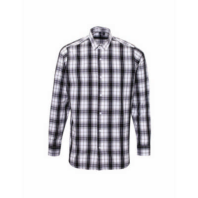 Premier Workwear Ginmill check cotton long sleeve shirt