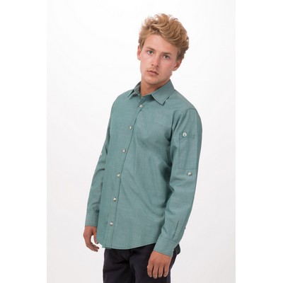 Chambray Shirt- Green Mist -M