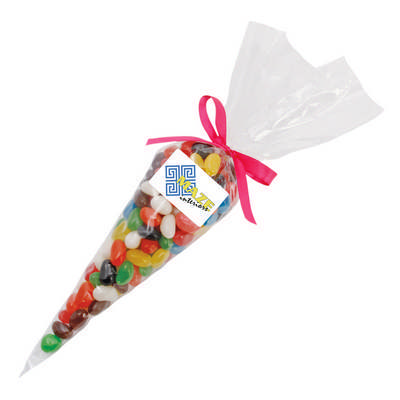 Confectionery Cones with Mixed Jelly Beans