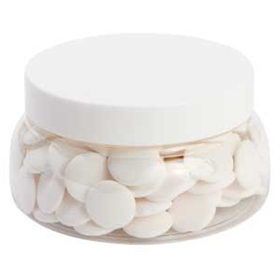 Large Plastic Jar with Flat Mints