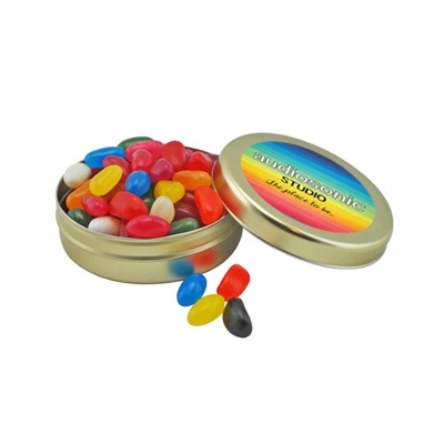 Large Round Twist Tin with Mixed Jelly Beans