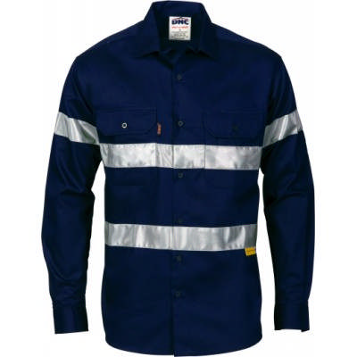 HiVis Cool-Breeze Ctn Shirt w/ 3M 8910 RTape-LS (3885_DNC) HiVis Cool-Breeze Ctn Shirt w/ 3M 8910 RTape-LS