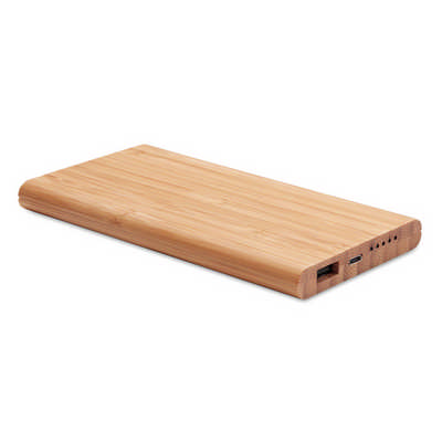 Bamboo Wireless Charger and Power Bank