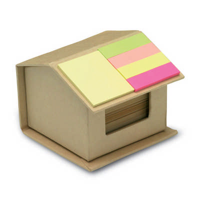 House-shaped memo dispenser