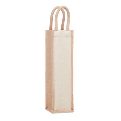 One Bottle Jute Wine Bag
