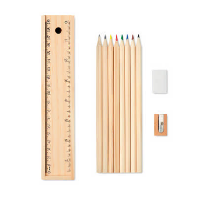 12 pieces stationery set in Wooden Box