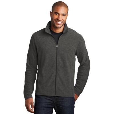 Port Authority Heather Microfleece Full-Zip Jacket.: XS - XL