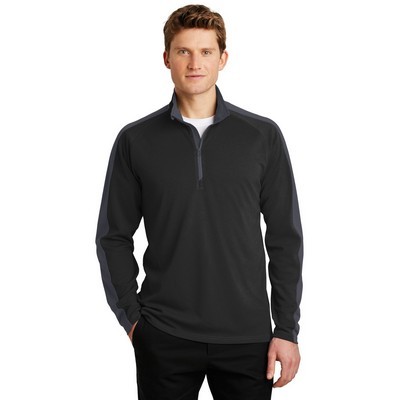 Sport-Tek Sport-Wick Textured Colorblock 14-Zip