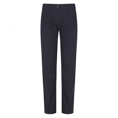 Poly Viscose Gaberdine Slim Leg Pant, navy