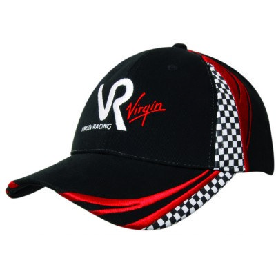 Brushed Heavy Cotton Cap with Embroidery Printed Checks (4083_HDW) Brushed Heavy Cotton Cap with Embroidery Printed Checks