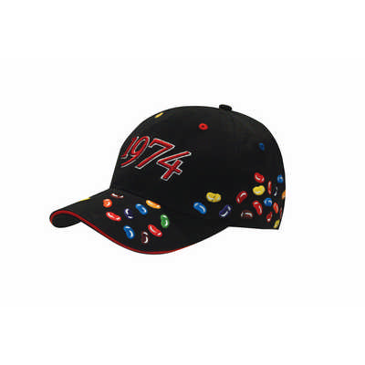 Brushed Heavy Cotton Cap with Jelly Bean Embroidery