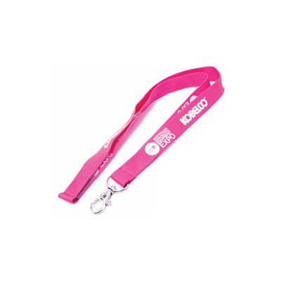 LANY02 Flat Ribbed Lanyard With Swivel Clip (LANY02_OC) LANY02 Flat Ribbed Lanyard With Swivel Clip