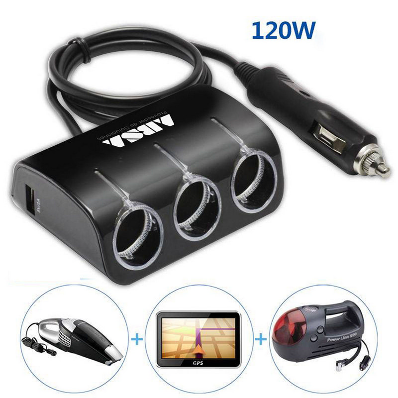 3 Socket Dual Usb Car Charger (OC30X114_OC)