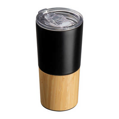 Insulated Coffee Cup with Bamboo Base