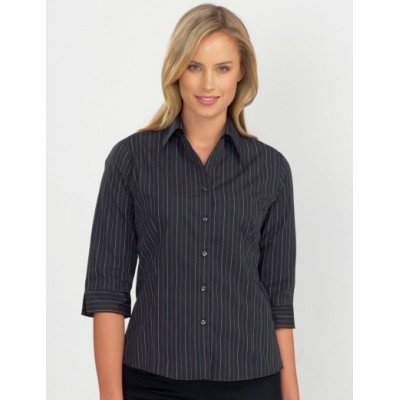 Fine Stripe Womens Business Shirt (106BK_JKEV) Fine Stripe Womens Business Shirt