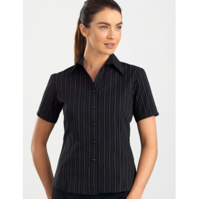 Fine Stripe Womens Business Shirt (107BK_JKEV) Fine Stripe Womens Business Shirt