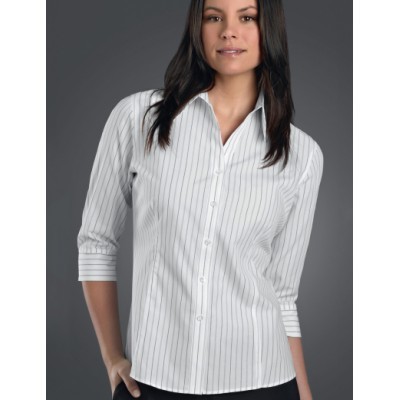 Classic Stripe Womens Business Shirt (108GR_JKEV) Classic Stripe Womens Business Shirt