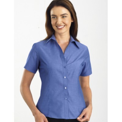 Chambray Womens Business Shirt (161IN_JKEV) Chambray Womens Business Shirt