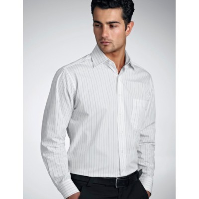 Fine Stripe Mens Business Shirt (206WH_JKEV) Fine Stripe Mens Business Shirt