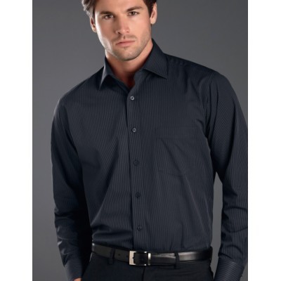 Dark Stripe Mens Business Shirt (236CHAR_JKEV) Dark Stripe Mens Business Shirt
