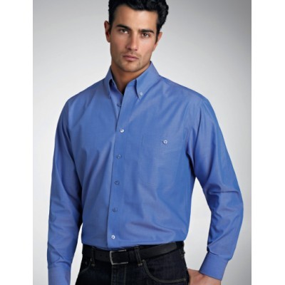 Chambray Mens Business Shirt (264IN_JKEV) Chambray Mens Business Shirt