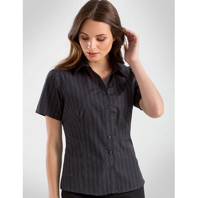 Dark Stripe Womens Business Shirt (353BK_JKEV) Dark Stripe Womens Business Shirt