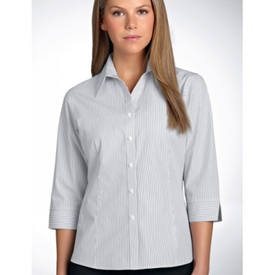 Herringbone Stripe Womens Business Shirt (366ST_JKEV) Herringbone Stripe Womens Business Shirt