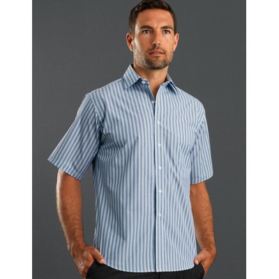 Forest- Mens Short Sleeve Fashion Stripe (423FO_JKEV) Forest- Mens Short Sleeve Fashion Stripe
